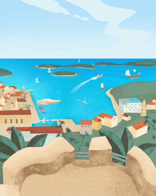 Hvar island, Art Print - Image 2