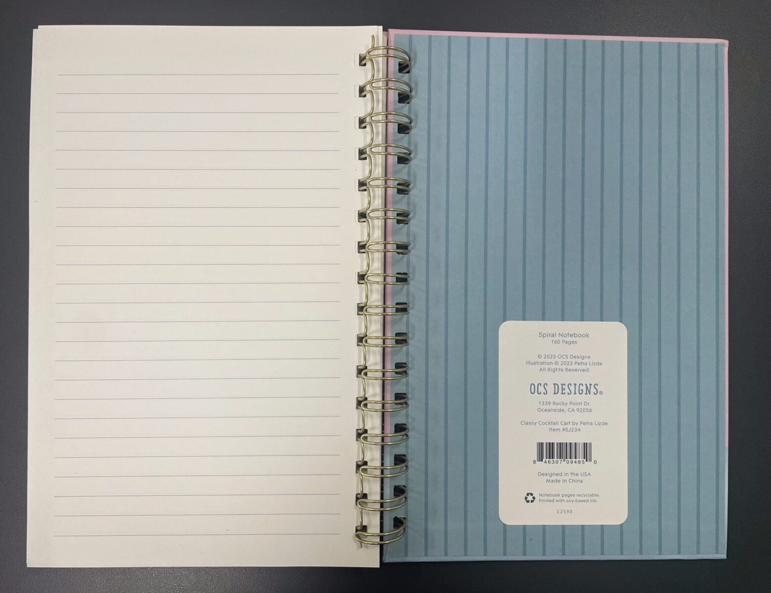 sj234 classy cocktail cart medium spiral notebook 2 (1)